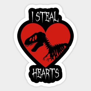 I steal Heart Funny Valentine's Day Quote gift Sticker